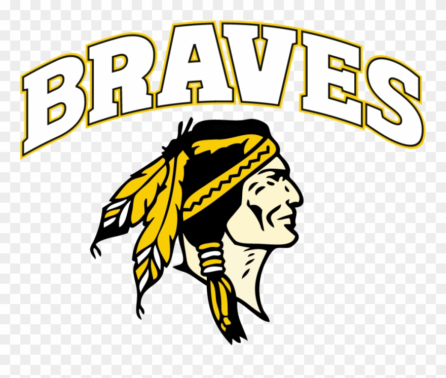 Braves Ice Hockey Club - Point De Croix Indien Clipart