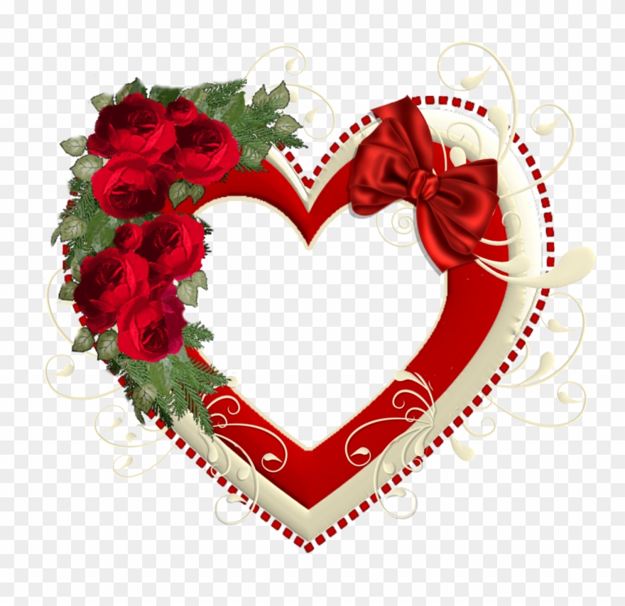 Red Rose Clipart Flower Heart - Heart Images Hd Png Transparent Png