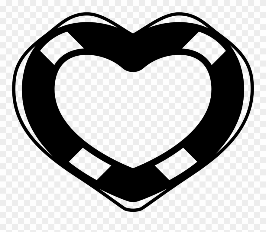 Lifebuoy With Heart Shape Comments - Salvavidas En Forma De Corazon Clipart