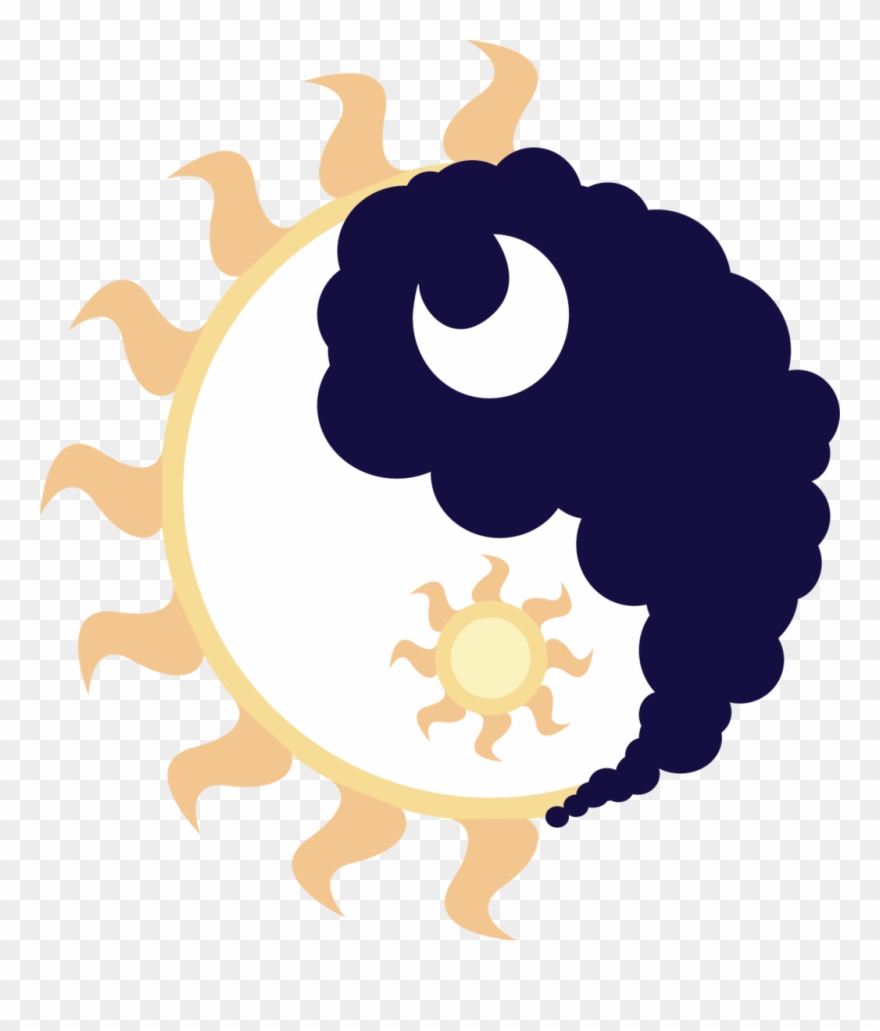 Day And Night By Goldenmercurydragon Day And Night - Celestia And Luna Cutie Mark Clipart