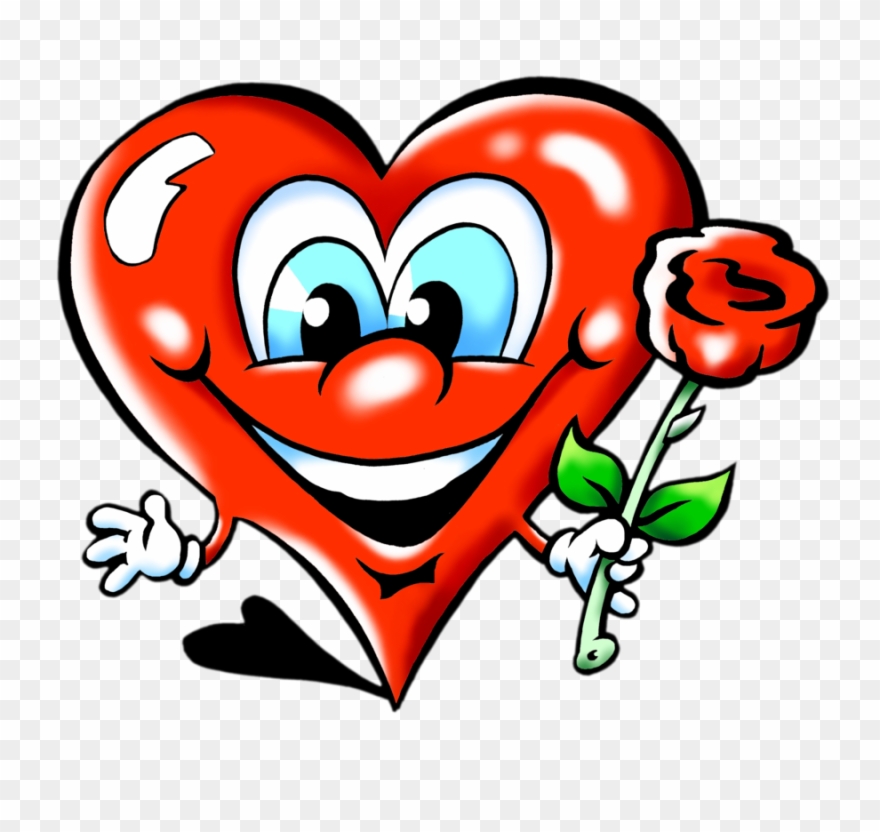 Валентинки Смайлики Прикольные Картинки 2 Heart Images, - Caricatura De Corazon Alegre Clipart