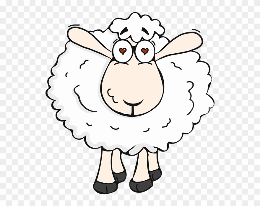Morris The Sheep Valentine's Day Messages Sticker-1 - Cartoon Clipart