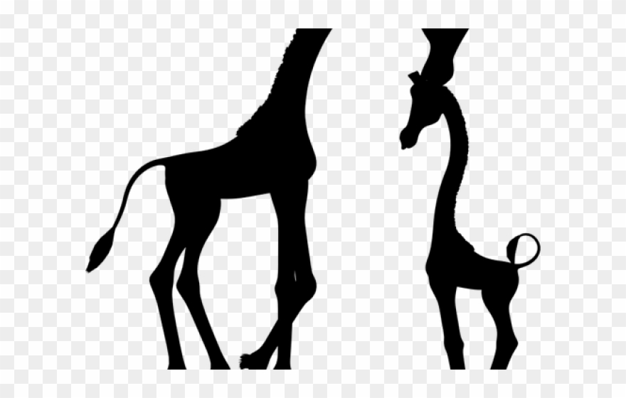 Giraffe Pic Clip Art Black And White - Png Download