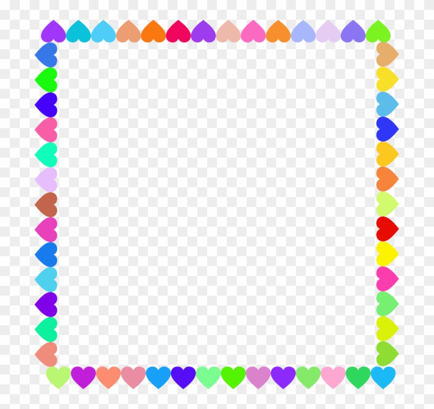 Picture Frames Film Frame Heart Computer Icons Mirror - Hearts Frame Clip Art - Png Download