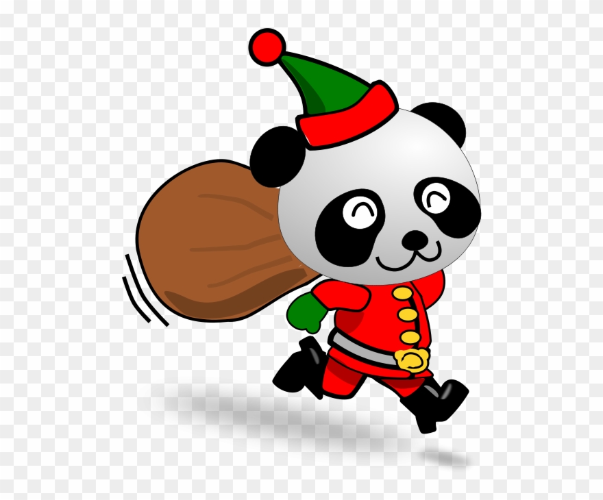 Santa Panda Clipart