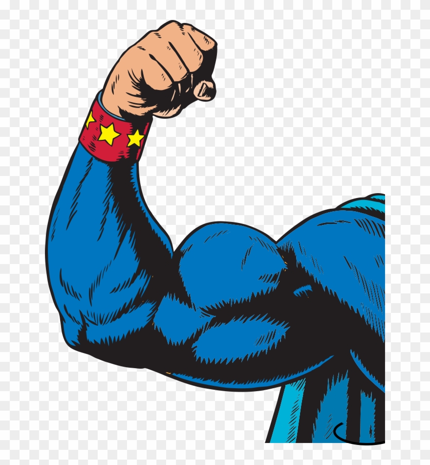 Superhero Arm - Arm Flexing Clipart