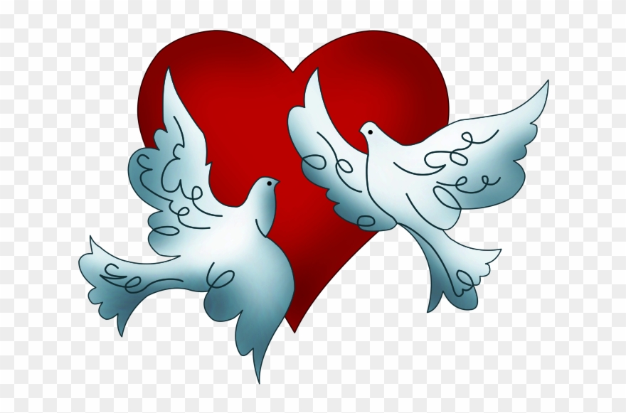 Clip Art, San Valentin Ideas, Valentino, Santos, Valentines, - Dove Wedding Clip Art - Png Download