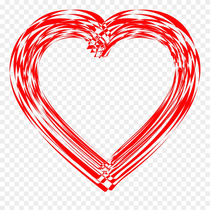 Line Heart Point Body Jewellery M-095 - Clip Art - Png Download