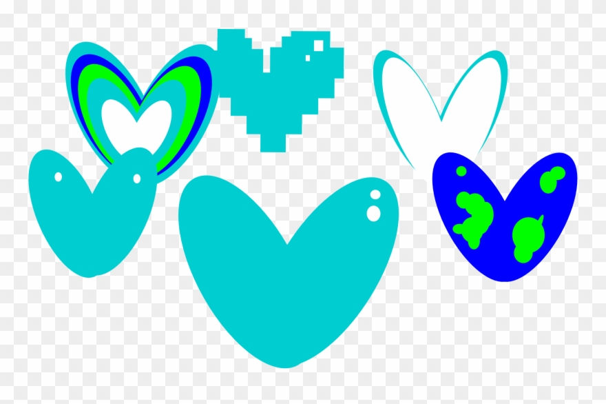 Net » Clip Art » Hart Heart Colour Dark Turquoise - Colour Heart Clipart - Png Download