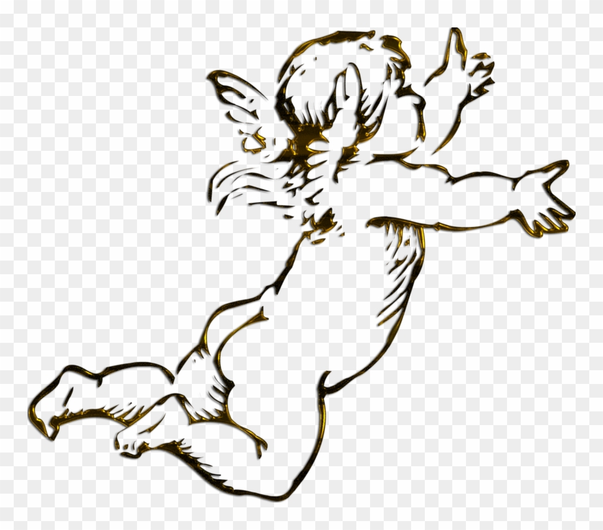 Free Cherubs Clip Art - Drawings Of Baby Angels - Png Download