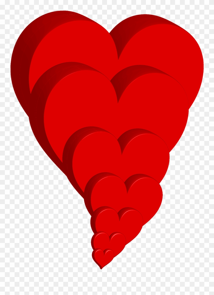 Corazones En 3d Clipart
