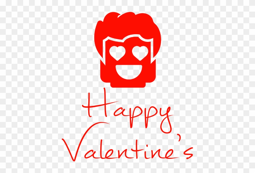 Happy Valentines Love Face - Icon Clipart