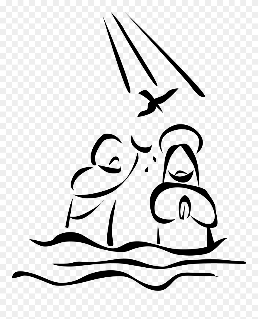 Baptism Of Jesus Drawing Clipart