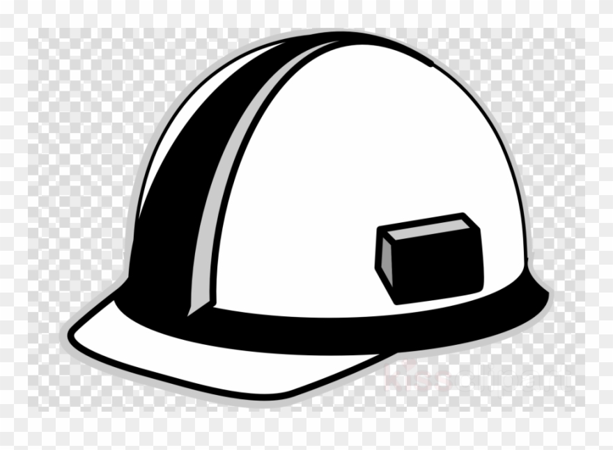 Download Hard Hat Clip Art Black And White Clipart - Kakaotalk Sticker - Png Download