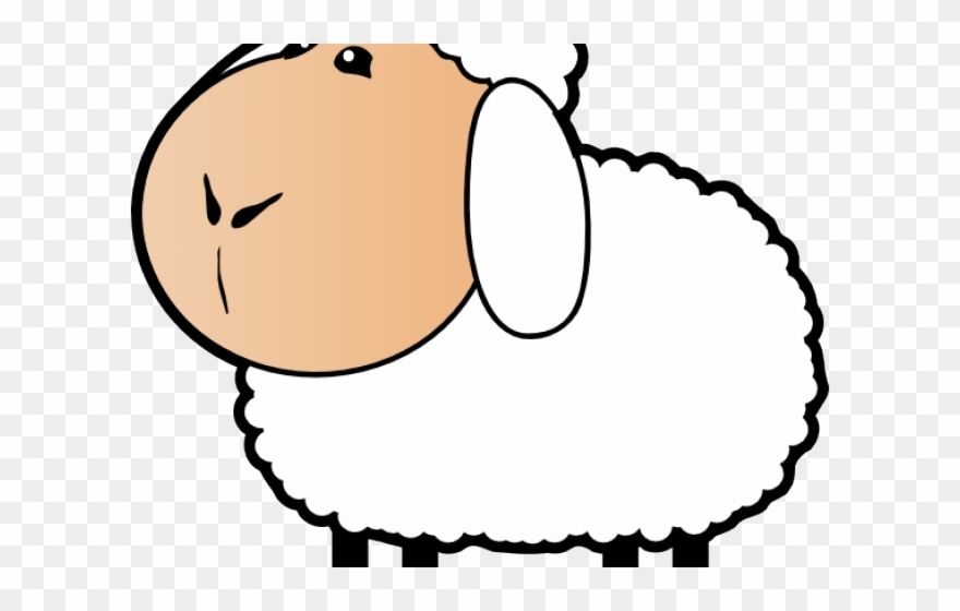 Small Clipart Sheep - Cartoon Sheep Transparent Background - Png Download