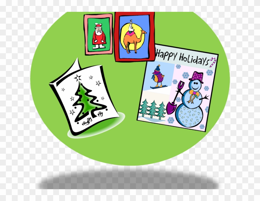 Cards Clipart Christmas - Small Christmas Card Clip Art - Png Download