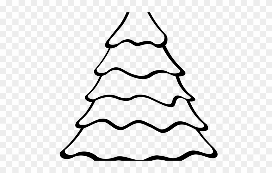 Christmas Tree Outline - Its Christmas Time Tile Coaster Clipart