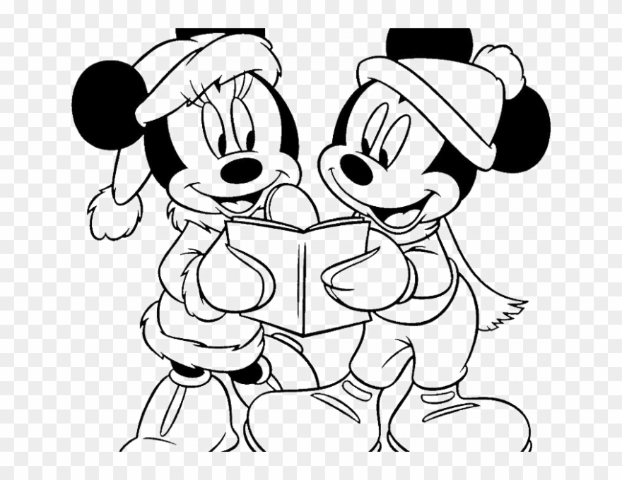 Free Printable Vintage Christmas Coloring Pages New - Minnie Mouse And Mickey Mouse Drawing Clipart