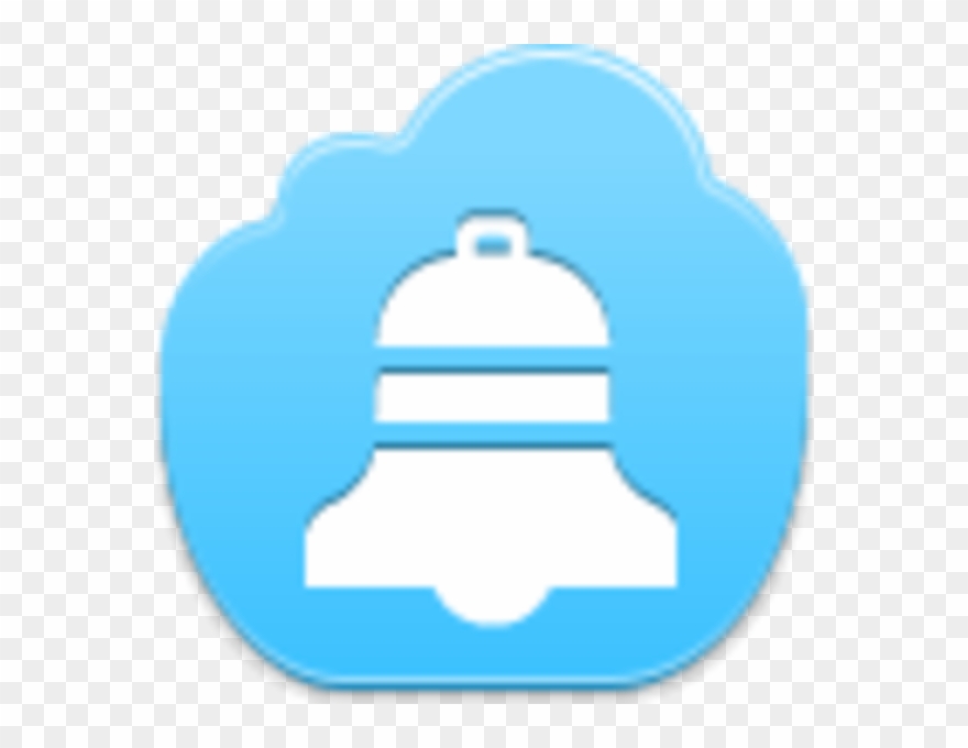 Free Blue Cloud Christmas Bell - Alert Icon Clipart