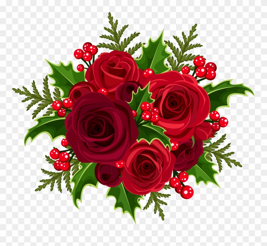 Bouquet Of Roses Clipart - Png Download