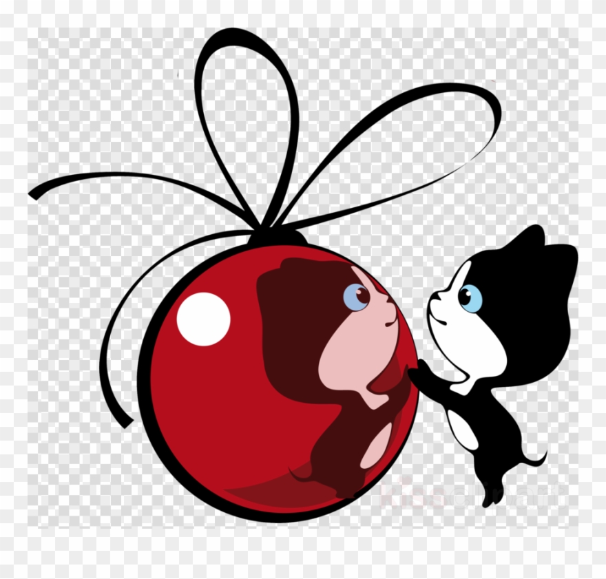 New Year Clipart Cat Christmas Day New Year - Cat - Png Download