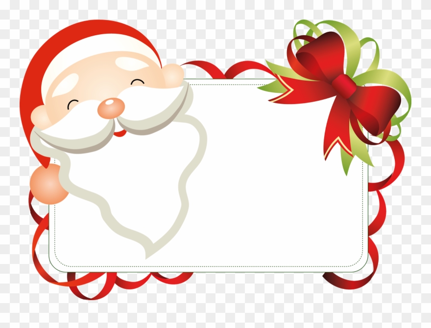 Santa * - Christmas Stickers With Labels Clipart