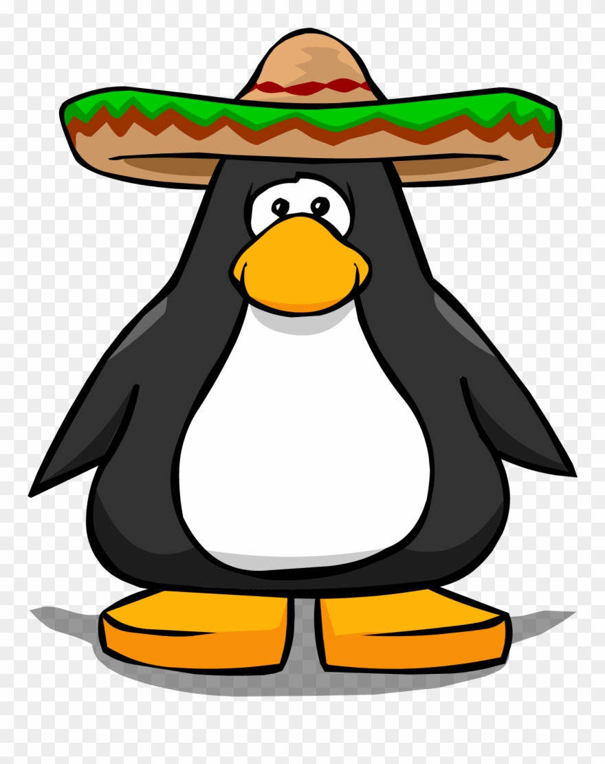 Festive Sombrero Pc - Penguin With Hard Hat Clipart