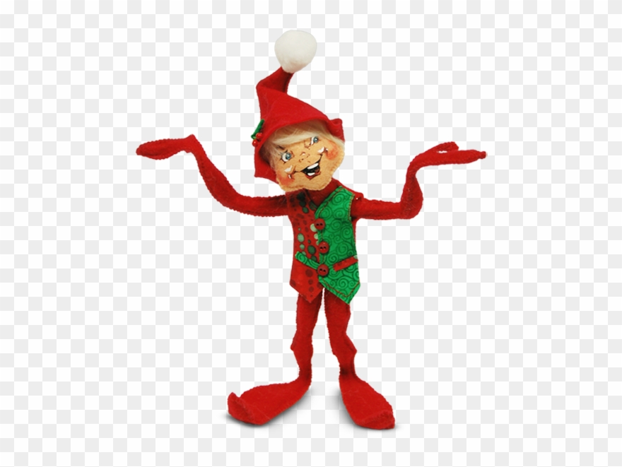 500417 9 Inch Festive Red Elf - Inch Clipart