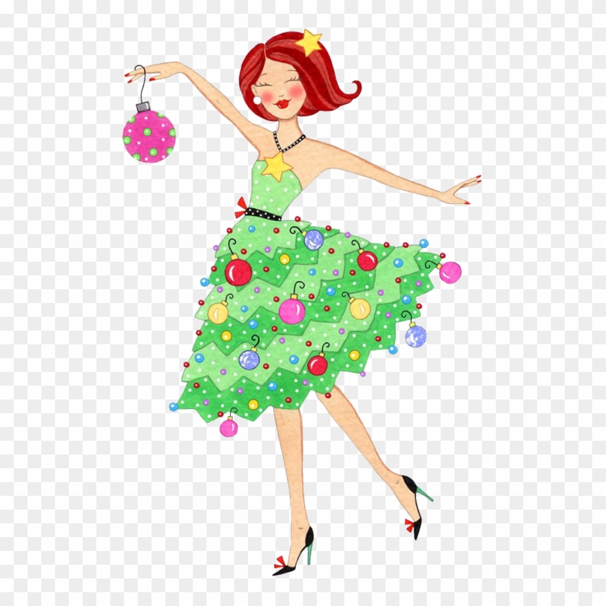 Christmas Redhead/christmas Girl - Ladies Night Christmas Party Ideas Clipart