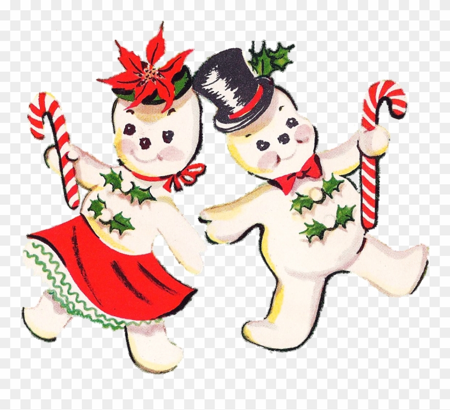 1940-50's Christmas Card - Christmas Day Clipart