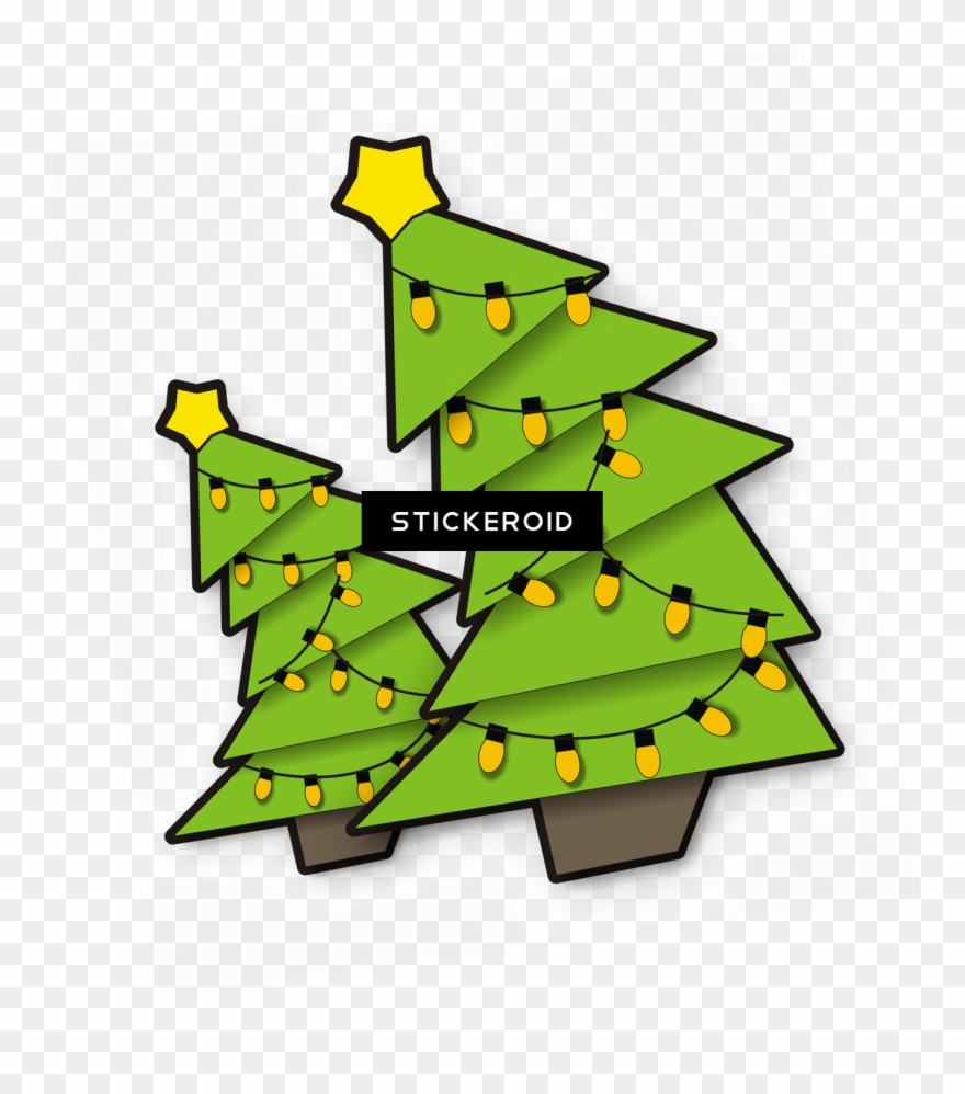 Christmas Trees With Lighting - Christmas Tree Clipart