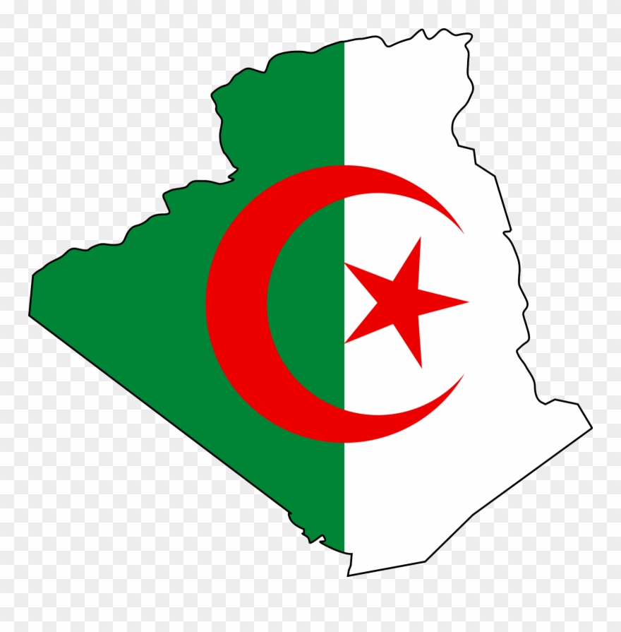 Algeria Flag 070111 U00bb Vector Clip Art Free Clip - Algeria Flag Map - Png Download