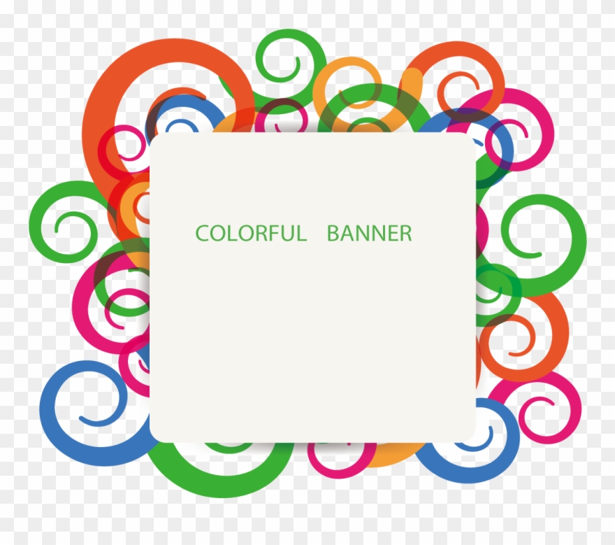 Picture Frame Color Abstract - Colourful Patterns Border Vector Clipart
