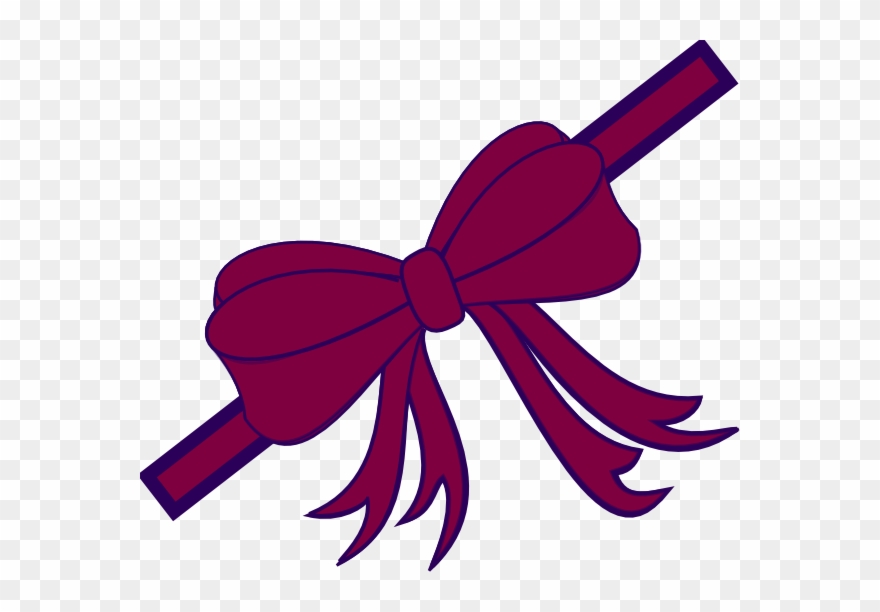 Maroon Ribbon Clip Art - Maroon Bow Clip Art - Png Download