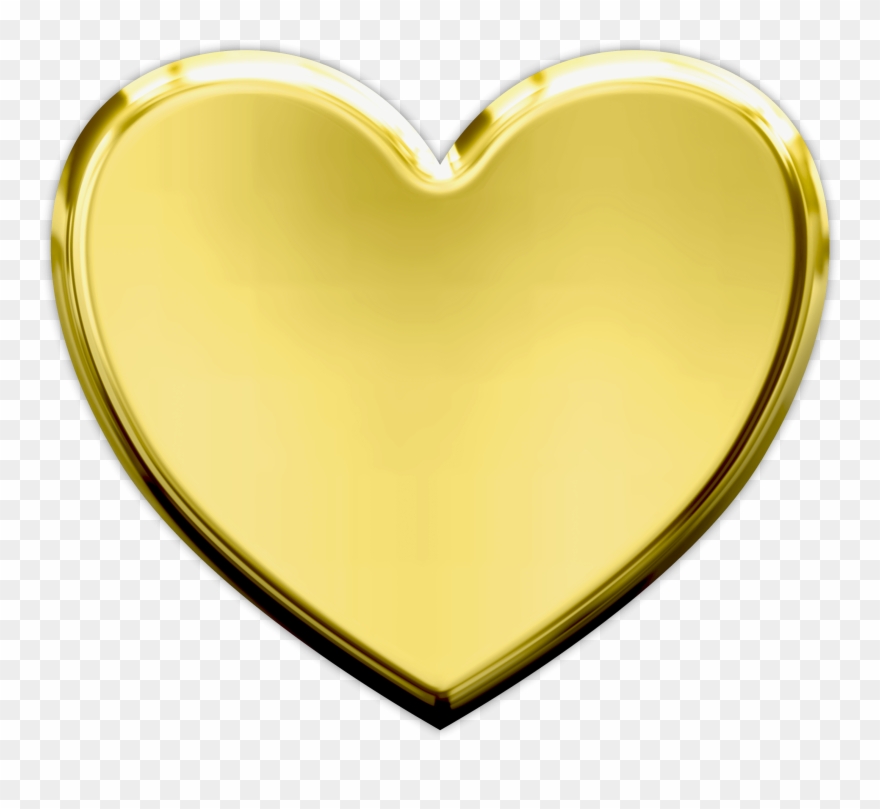 Heart Gold Clip Art - Portable Network Graphics - Png Download