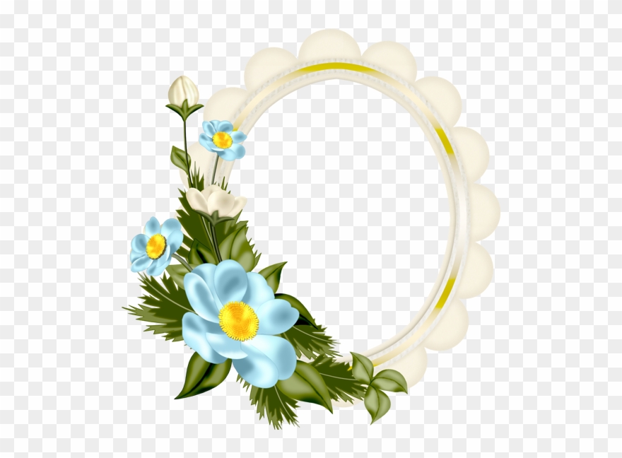 Flower Frame, Borders And Frames, Papo, Digital Image, - Floral Birthday Card With Shoes, Purse And Wine Card Clipart