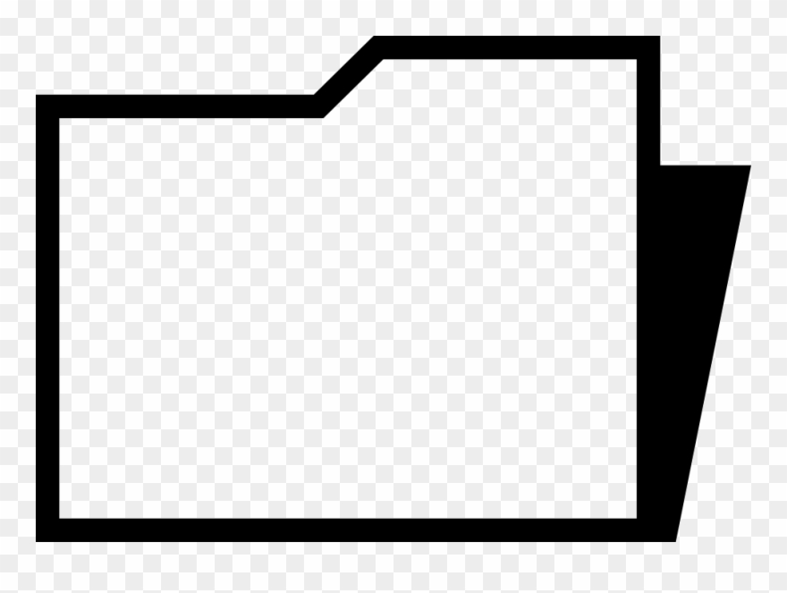 Svg Transparent Download Folder Outline With Shadow - Folder Outline Png Clipart