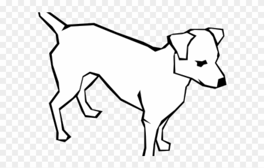 Dog Clipart Easy - Simple Dog Drawing - Png Download