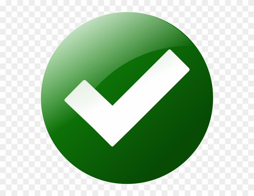 Simple Green Check Button Svg Clip Arts 600 X 600 Px - Png Download