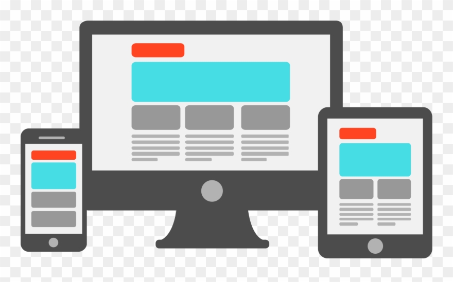Responsive Website Design - Mobile Screen Size Desktop Clipart