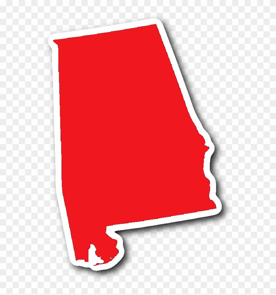 Alabama State Shape Sticker Red Alabama T Shirts, Stickers, - Alabama Clipart