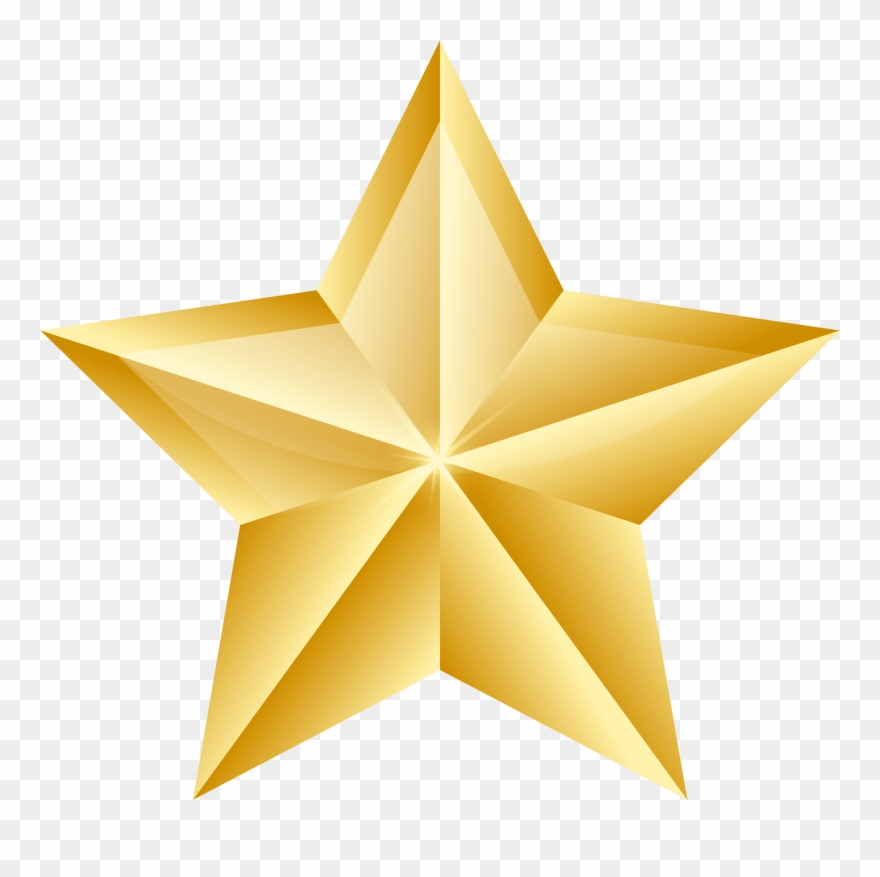 Gold Color Star Clipart