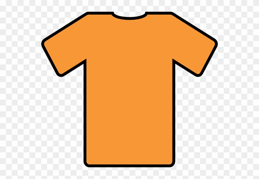 Orange Plain T Shirt Clipart