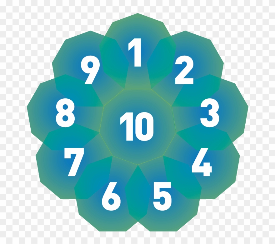 Click Through Numbers One To Ten Below And Uncover - Clock Clipart