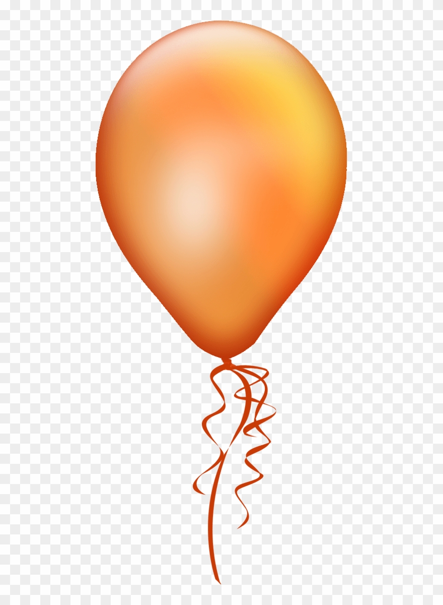 1300 Pixels - Orange Balloon Transparent Background Clipart
