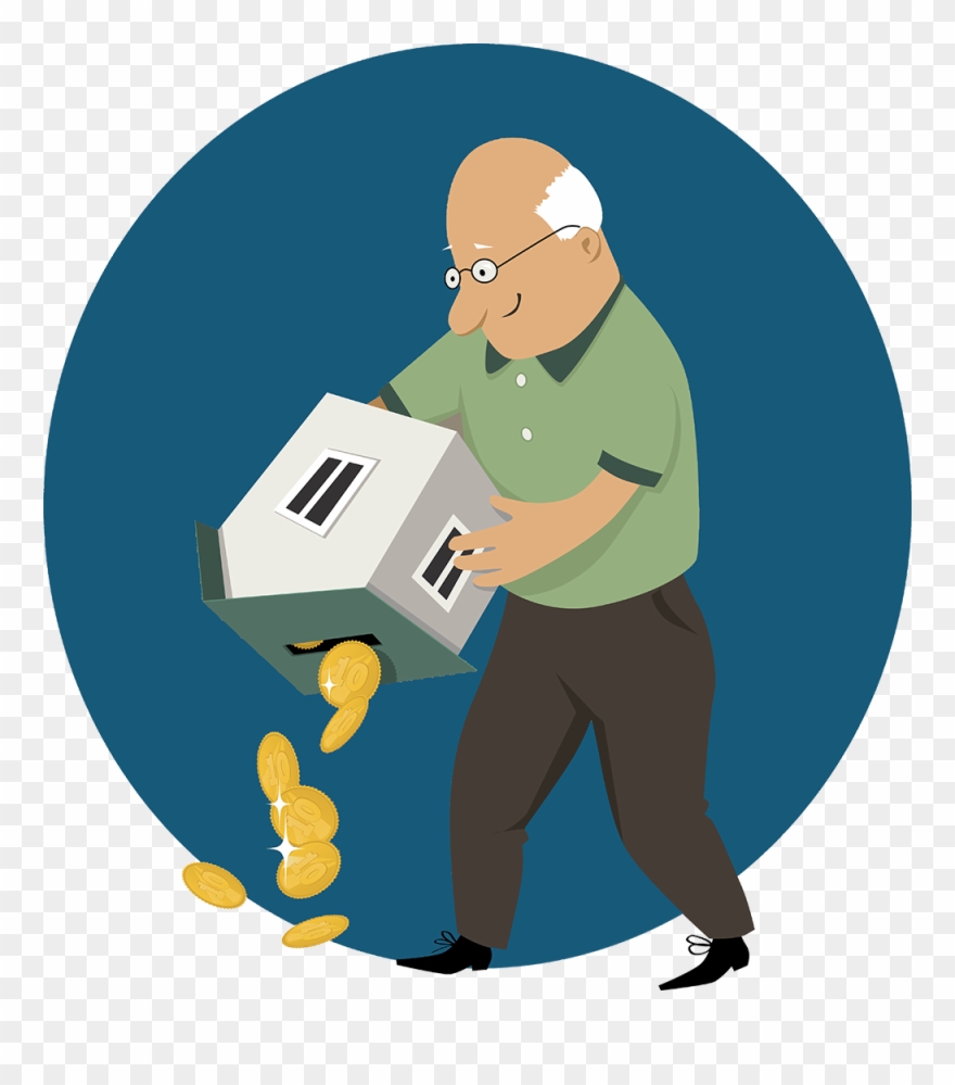 Man Withdrawing Equity From Home - Mortgage Loan Clipart