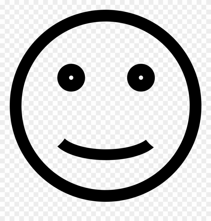 Smiley Face Clip Art Black - Png Download