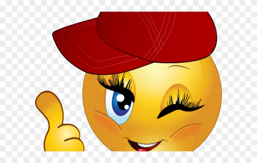 Girly Smiley Cliparts - Thumbs Up Girl Smiley Face - Png Download
