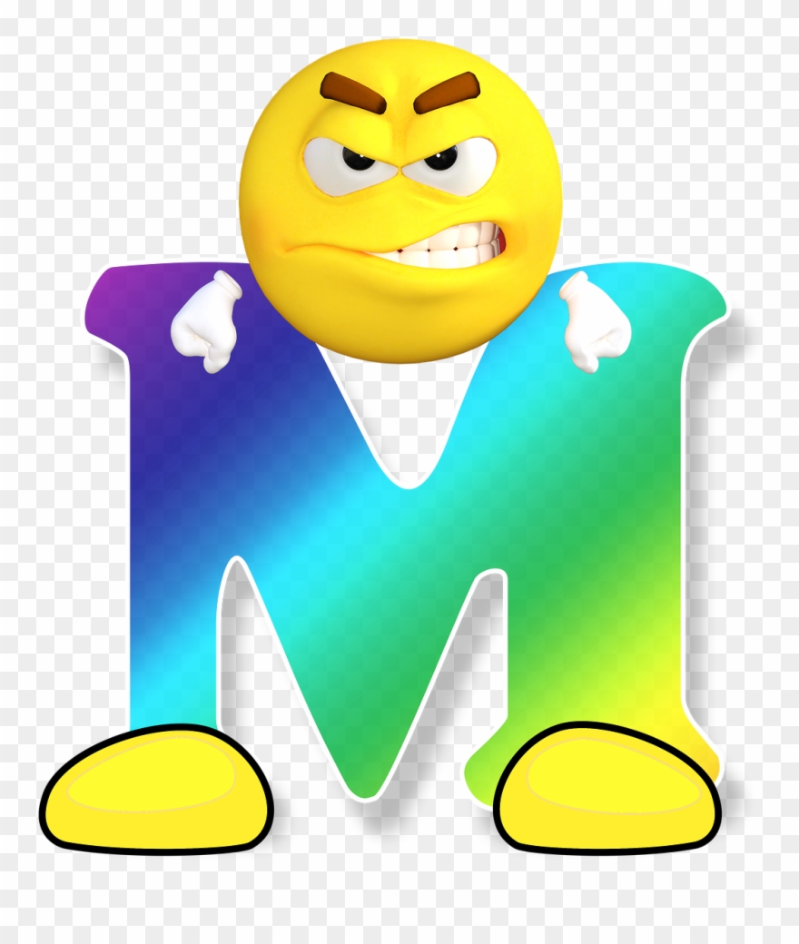 Abc, Orden Alfabético, Smiley, Letras, Lectura - Alphabet Letter M Smiley Emoji Clipart