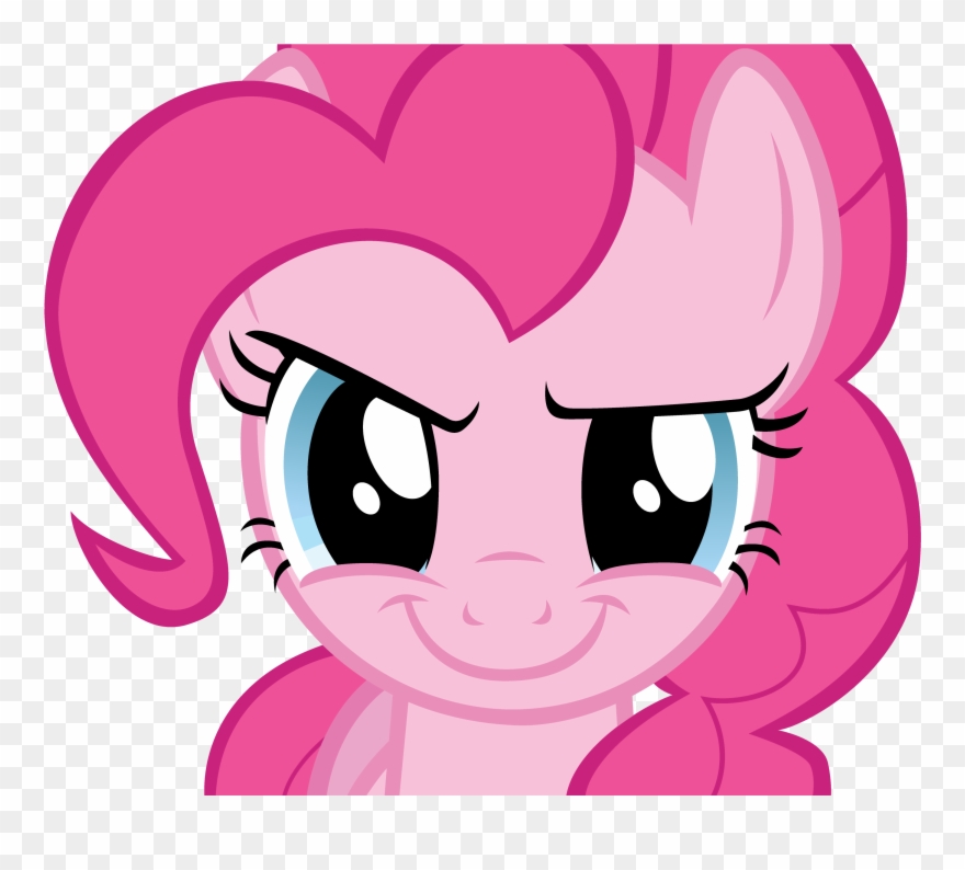 Pinkie Pie Face Hair Pink Nose Red Cartoon Facial Expression - My Little Pony Pinkie Pie Face Clipart